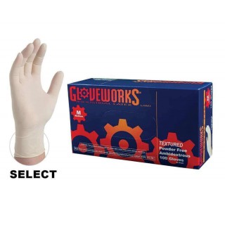 Gloveworks Latex Gloves, Powder-Free, TLF44100, size M KK 